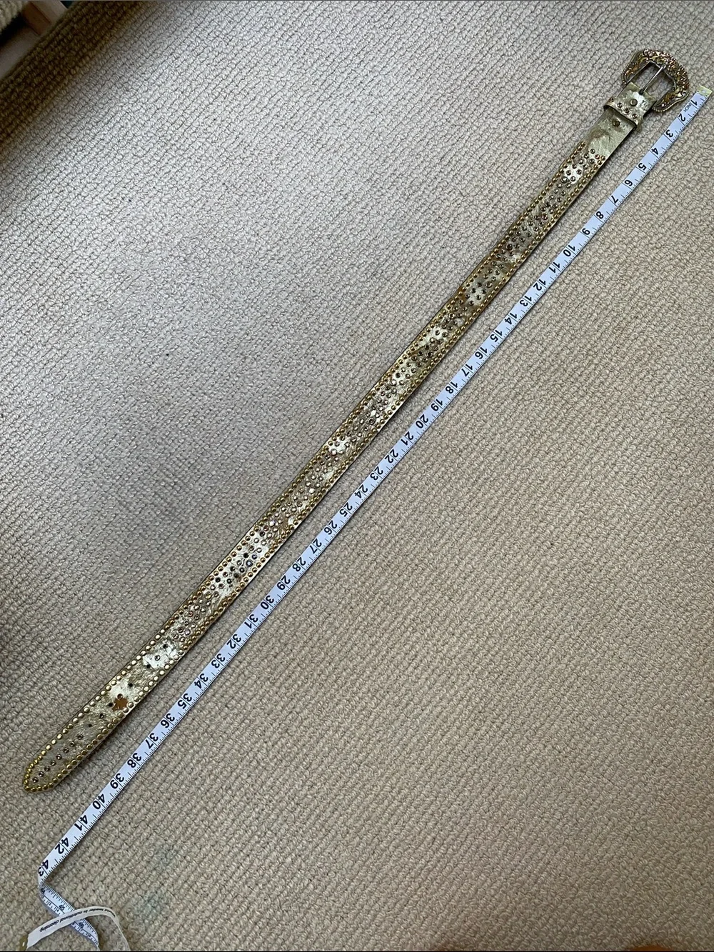 Jose Luis Gold Horse Hair Embellished Belt